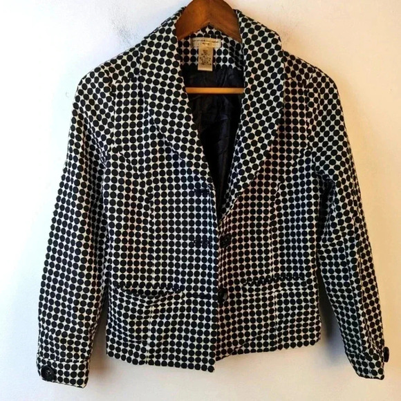 Vintage Polka Dot Cropped Jacket / Medium Petite - Picture 1 of 7